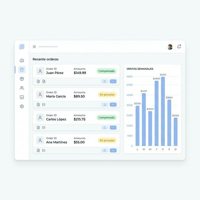 Panel de administración de Vifly donde gestionas pedidos, productos e inventario